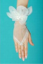 Tüll Mit Bowknot Weiß Modern Brauthandschuhe