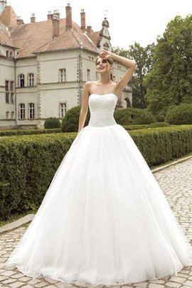 Tüll Duchesse-Linie Ärmellos Brautkleid mit Bordüre mit Applikation