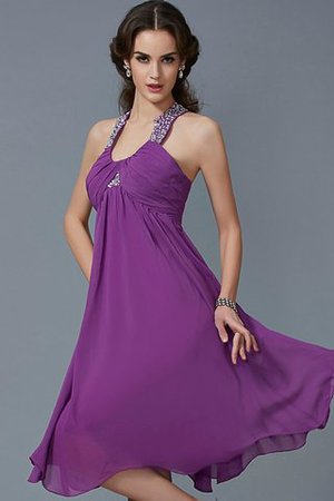 Prinzessin Ärmelloses Empire Taille Chiffon Abendkleid mit Nackenband - Bild 1